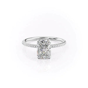 The Pave Kamellie Set With A 2 Carat Radiant Moissanite