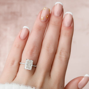 The Pave Kamellie Set With A Radiant Lab Diamond