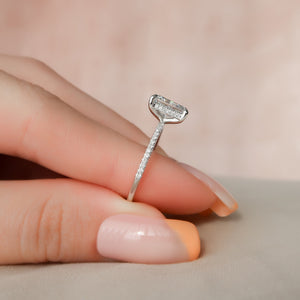 The Pave Kamellie Set With A Radiant Lab Diamond