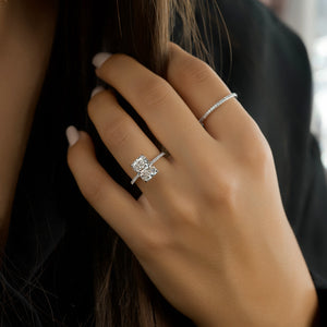 The Pave Kamellie Set With A 2 Carat Radiant Lab Diamond