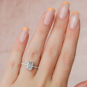 The Pave Kamellie Set With A Radiant Lab Diamond