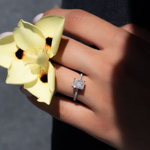 The Pave Kamellie Set With A Radiant Lab Diamond