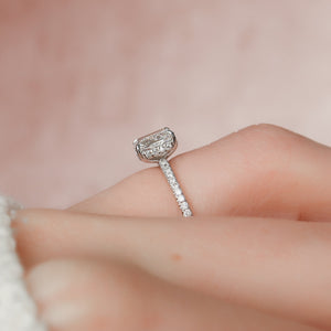 The Pave Kamellie Set With A Radiant Lab Diamond