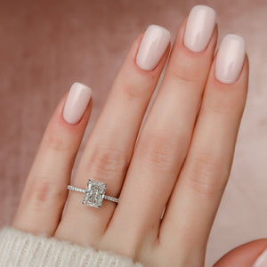 The Pave Kamellie Set With A Radiant Lab Diamond