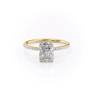 The Pave Kamellie Set With A 1 Carat Radiant Lab Diamond