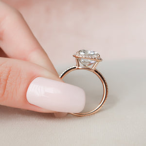 The Michelle Set With A 2 Carat Cushion Lab Diamond