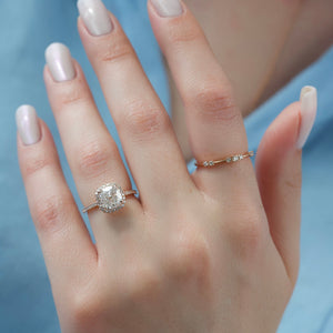 The Michelle Set With A 2 Carat Cushion Lab Diamond