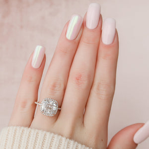 The Michelle Set With A 2 Carat Cushion Lab Diamond