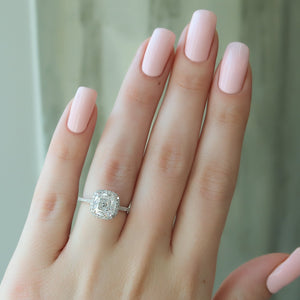 The Michelle Set With A 3 Carat Cushion Lab Diamond