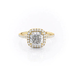 The Michelle Set With A 2.5 Carat Cushion Lab Diamond