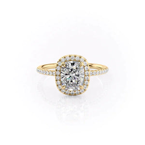 The Michelle Set With A 3 Carat Elongated Cushion Lab Diamond