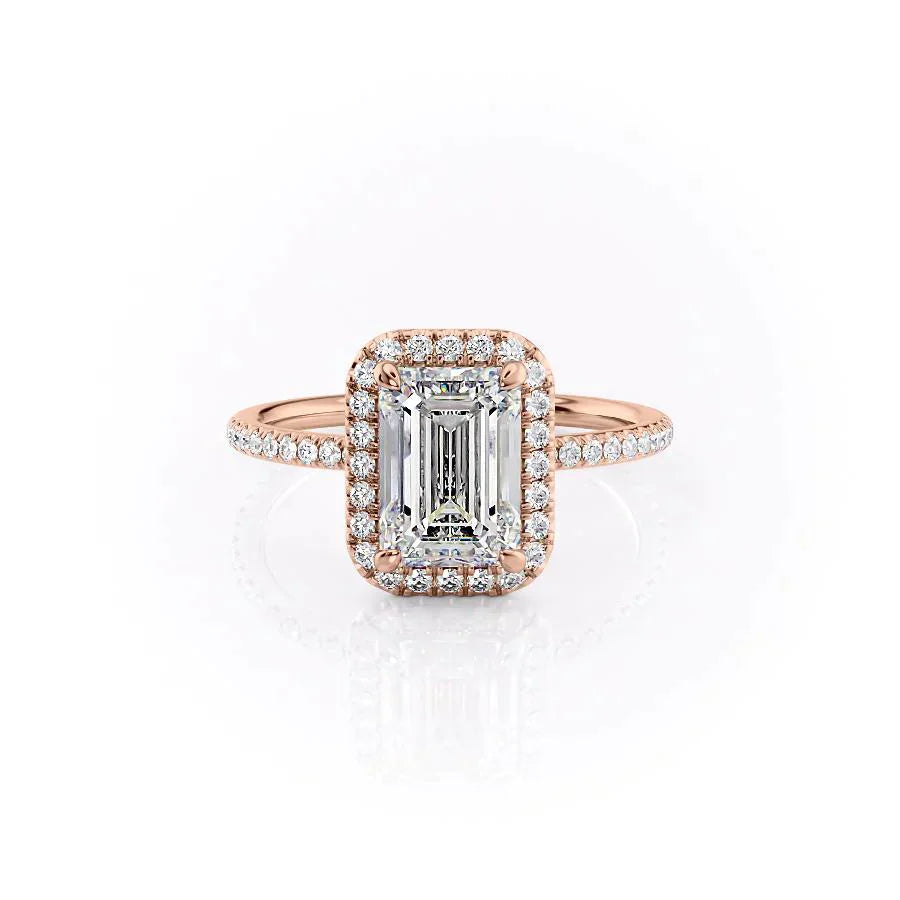 The Michelle Set With A 2 Carat Emerald Lab Diamond
