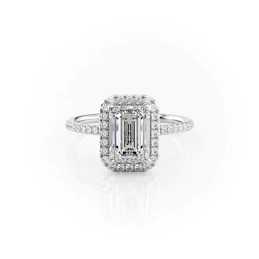 The Michelle Set With A 2 Carat Emerald Lab Diamond