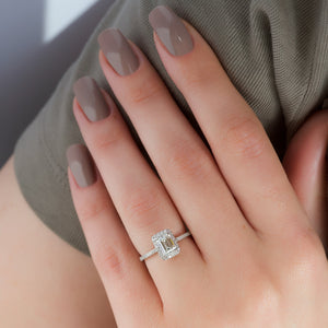 The Michelle Set With A 2.5 Carat Emerald Lab Diamond