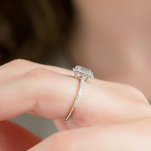 The Michelle Set With A 2.5 Carat Emerald Lab Diamond