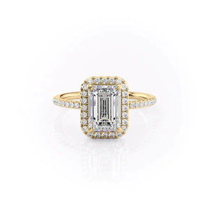 The Michelle Set With A 1.5 Carat Emerald Lab Diamond