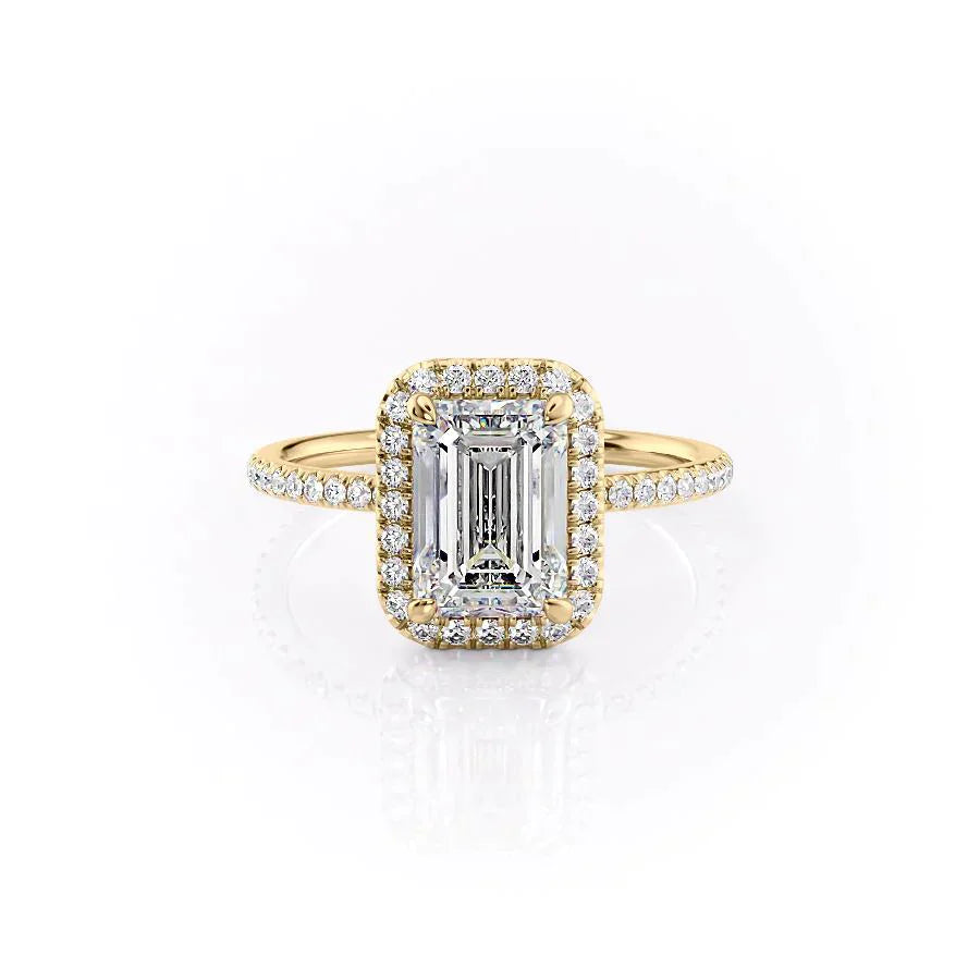 The Michelle Set With A 1 Carat Emerald Lab Diamond