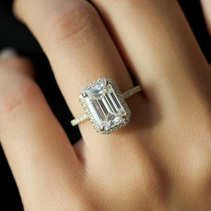 The Michelle Set With A 2 Carat Emerald Lab Diamond