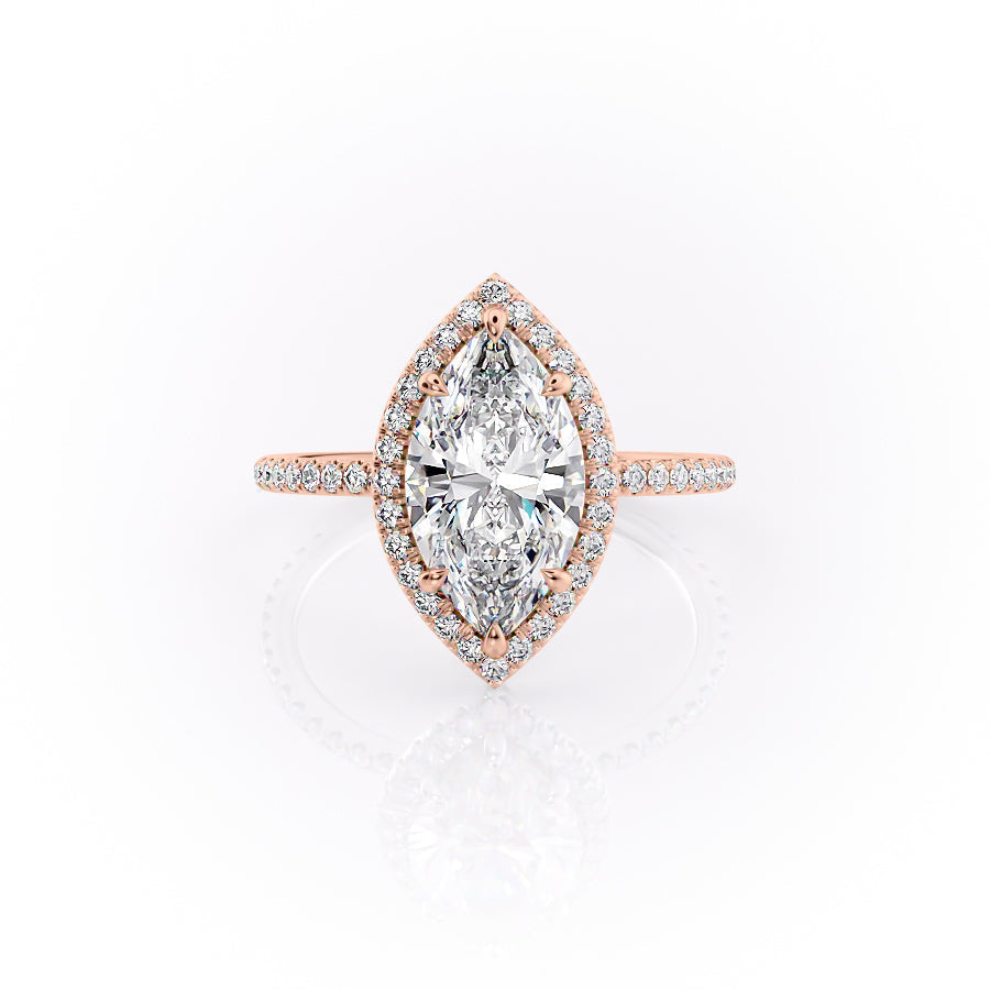 The Michelle Set With A 2.5 Carat Marquise Lab Diamond