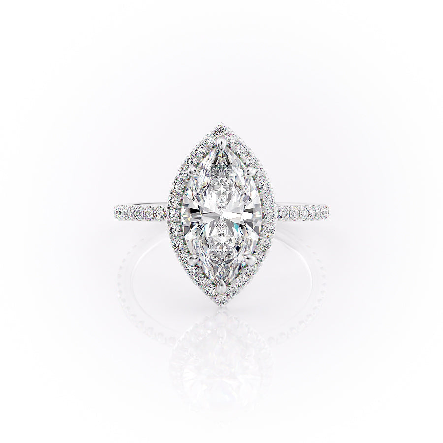 The Michelle Set With A 1 Carat Marquise Lab Diamond