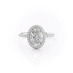 The Michelle Set With A 2.5 Carat Oval Lab Diamond