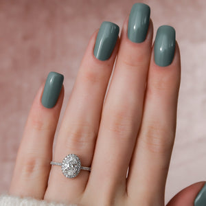 The Michelle Set With A 3 Carat Oval Lab Diamond