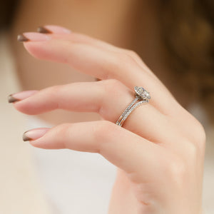 The Michelle Set With A 3 Carat Oval Lab Diamond