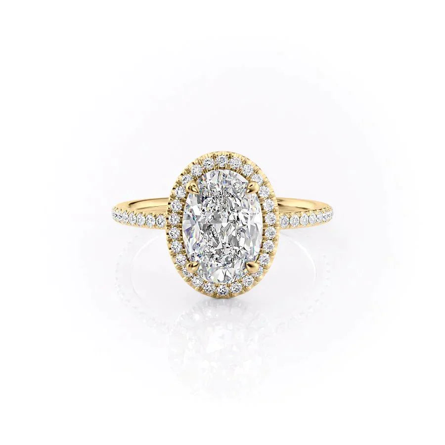 The Michelle Set With A 2.5 Carat Oval Lab Diamond
