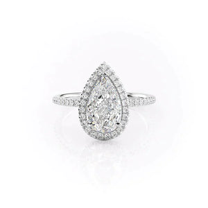 The Michelle Set With A 1 Carat Pear Lab Diamond