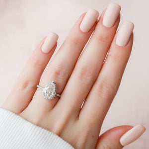 The Michelle Set With A 2 Carat Pear Lab Diamond