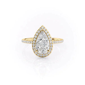 The Michelle Set With A 2.5 Carat Pear Lab Diamond