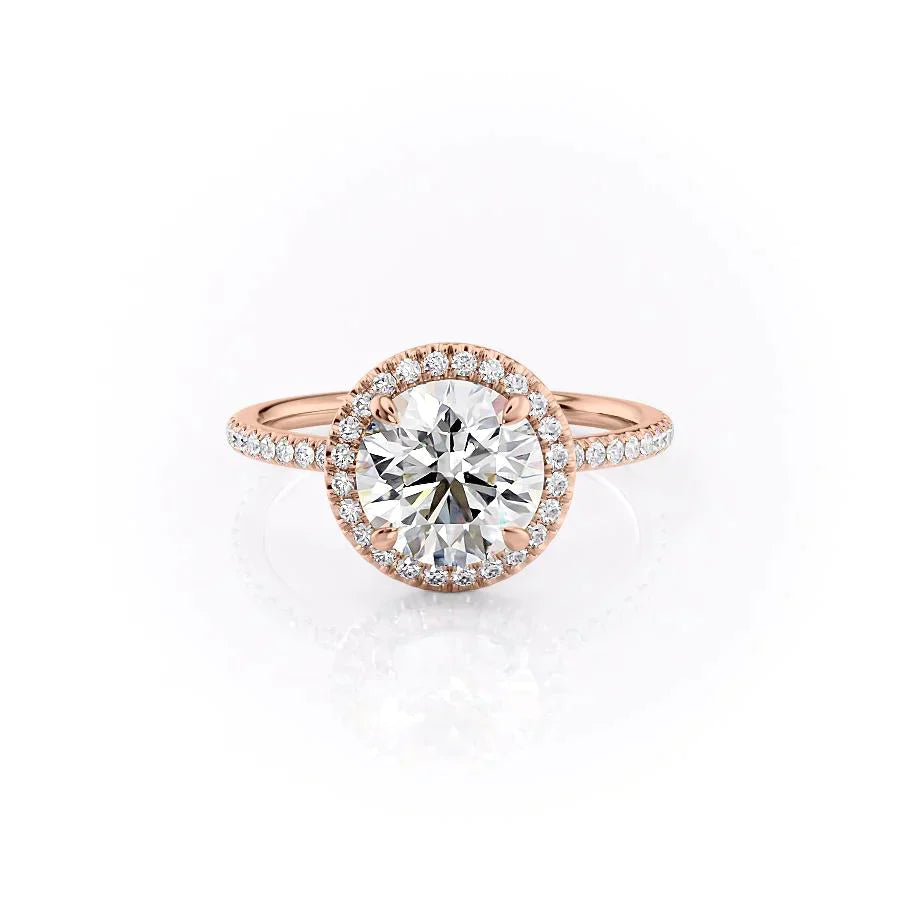 The Michelle Set With A 2.5 Carat Round Lab Diamond