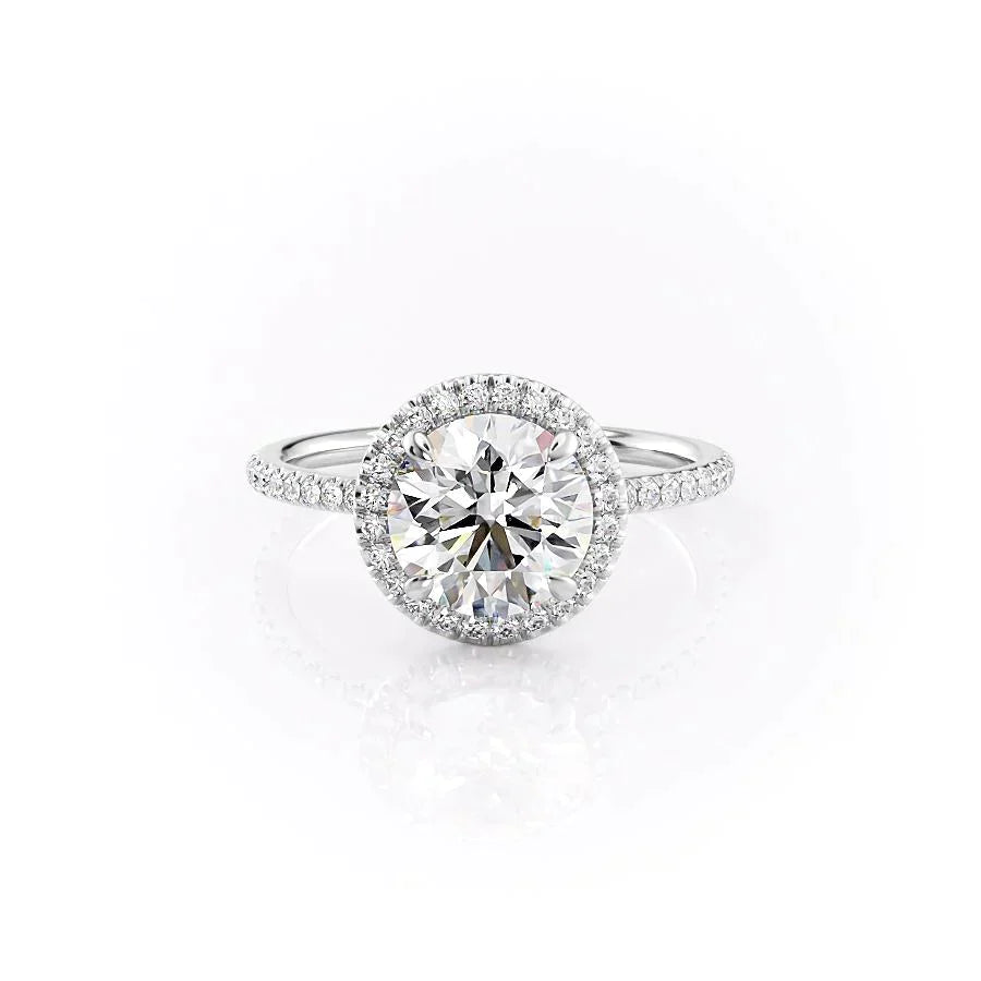 The Michelle Set With A 3 Carat Round Lab Diamond