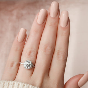 The Michelle Set With A 3 Carat Round Lab Diamond
