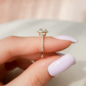 The Michelle Set With A Round Lab Diamond