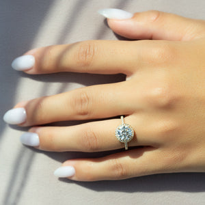 The Michelle Set With A Round Lab Diamond