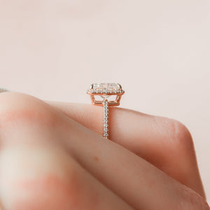 The Michelle Set With A 3 Carat Radiant Lab Diamond