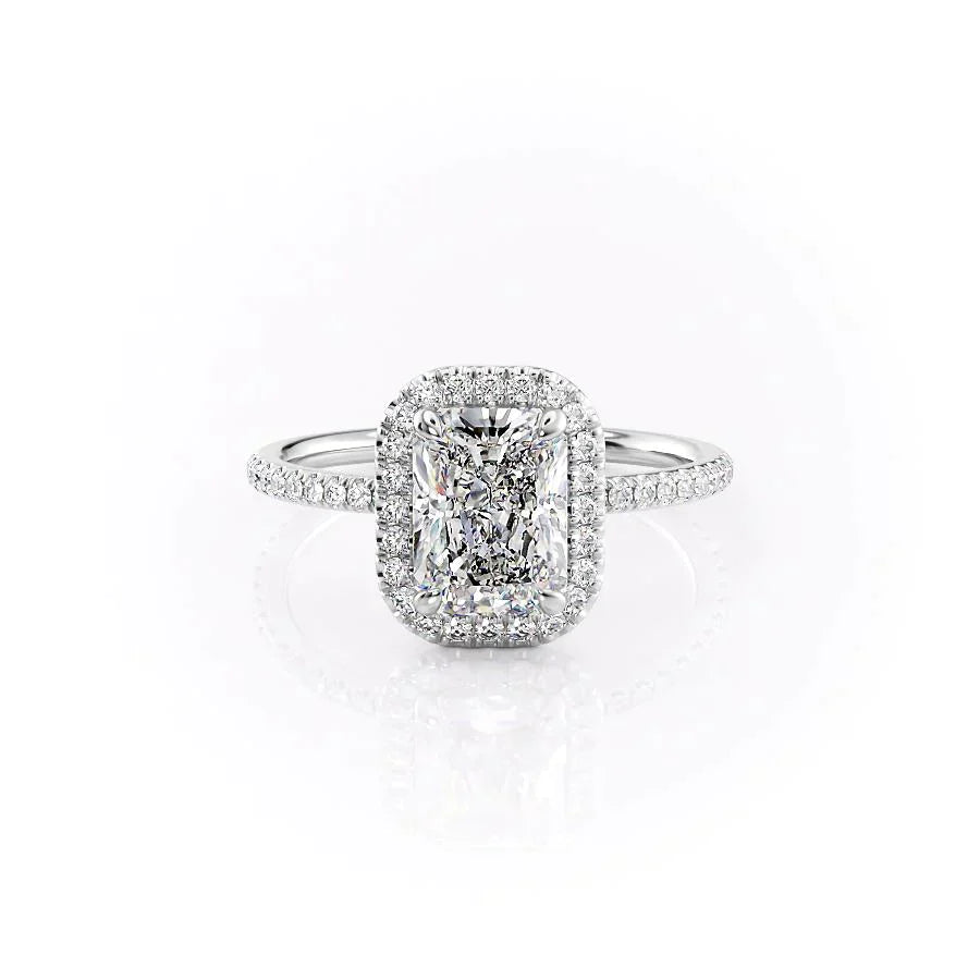 The Michelle Set With A 2 Carat Radiant Lab Diamond