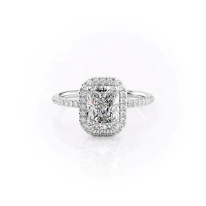 The Michelle Set With A 2.5 Carat Radiant Lab Diamond