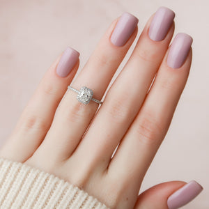 The Michelle Set With A 2.5 Carat Radiant Lab Diamond