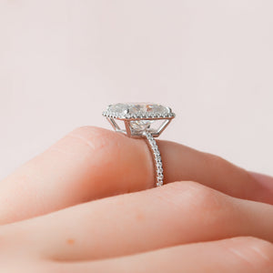 The Michelle Set With A 2.5 Carat Radiant Lab Diamond