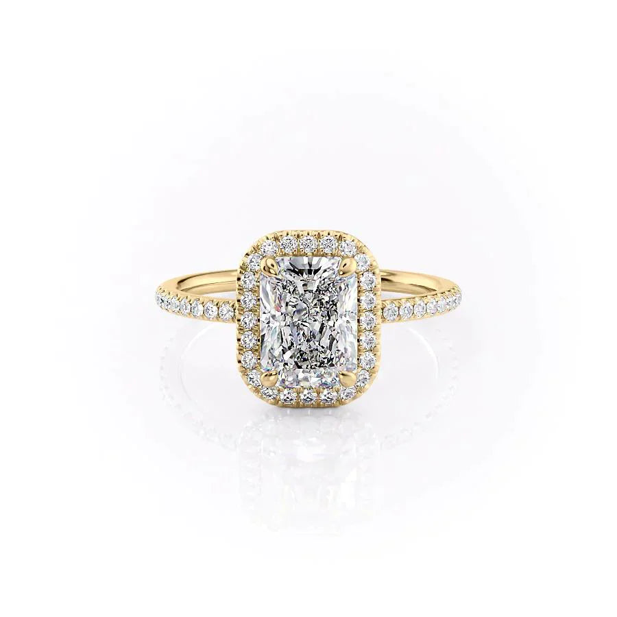 The Michelle Set With A 1 Carat Radiant Lab Diamond