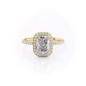 The Michelle Set With A 2 Carat Radiant Lab Diamond