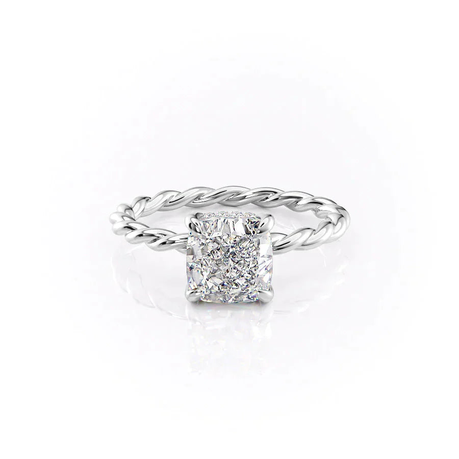 The Alice Set With A 1 Carat Cushion Lab Diamond