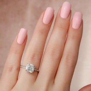 The Alice Set With A Cushion Moissanite