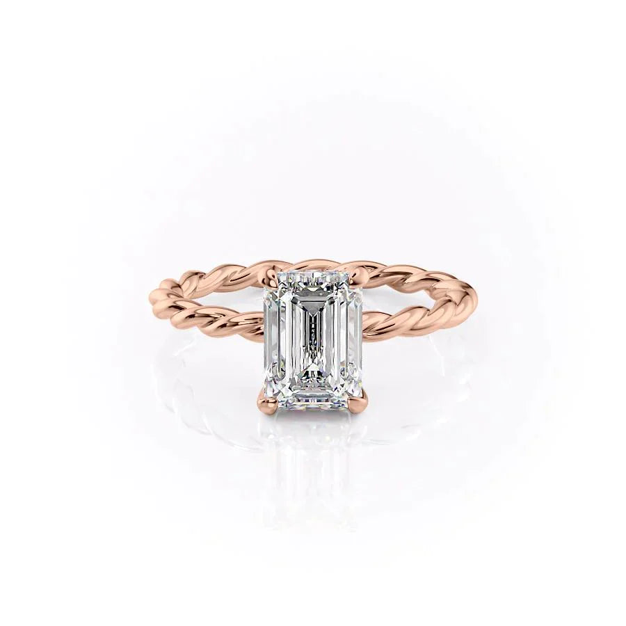 The Alice Set With A 3 Carat Emerald Moissanite