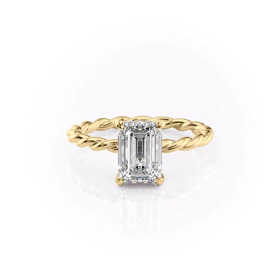 The Alice Set With A 1.5 Carat Emerald Moissanite