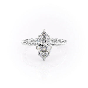The Alice Set With A 2 Carat Marquise Moissanite