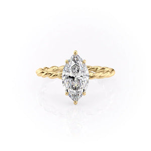 The Alice Set With A 2 Carat Marquise Moissanite