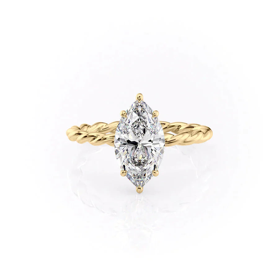 The Alice Set With A 1 Carat Marquise Lab Diamond